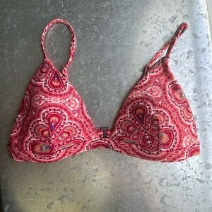 Hollister Pink Paisley Bikini Top